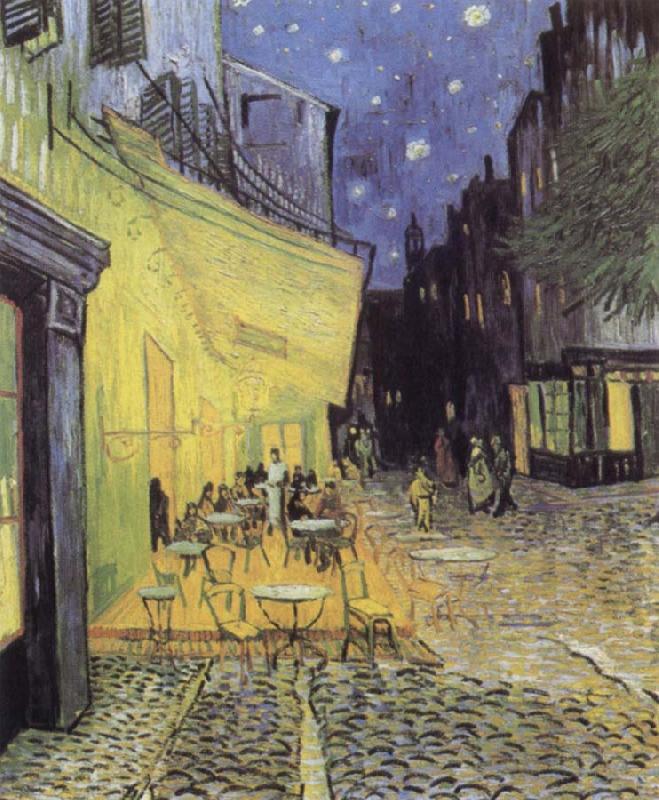 Vincent Van Gogh Cafe Tarrasse by night oil painting image